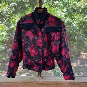 Bogner Women's Vintage Red And Black Ski Jacket Size 10